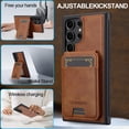 thumbnail image 6 of Allytechgroup Case for Samsung Galaxy S21 Ultra, 2 In 1 Wallet Stand Case with Detachable Card Holder Support Wireless Charging Shockproof Magnetic Back Cover for Samsung Galaxy S21 Ultra, Brown, 6 of 10