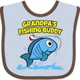 thumbnail image 3 of Inktastic Grandpa's Fishing Buddy (blue) Boys or Girls Baby Bib, 3 of 4