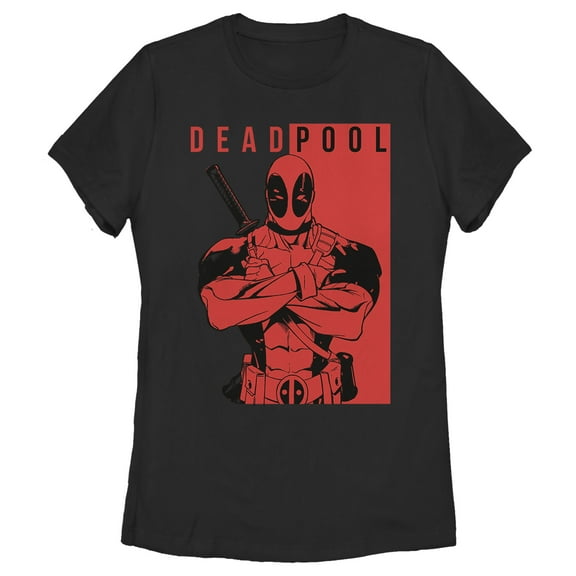 Women's Marvel Deadpool Duotone Art  Graphic T-Shirt
