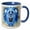 Blue/White, variant on 3drose, a Reversed Negative Image of a Lion Representing Leo, 15oz Mug