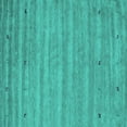thumbnail image 1 of Ahgly Company Machine Washable Indoor Square Abstract Turquoise Blue Contemporary Area Rugs, 4' Square, 1 of 4
