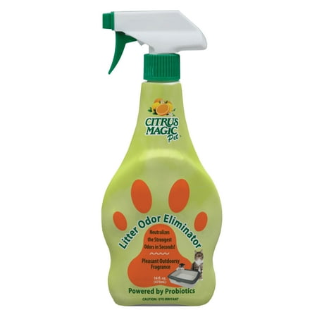 Citrus Magic Pet Probiotic Litter Odor Eliminator, Outdoor Fresh, 16-Fluid Ounce