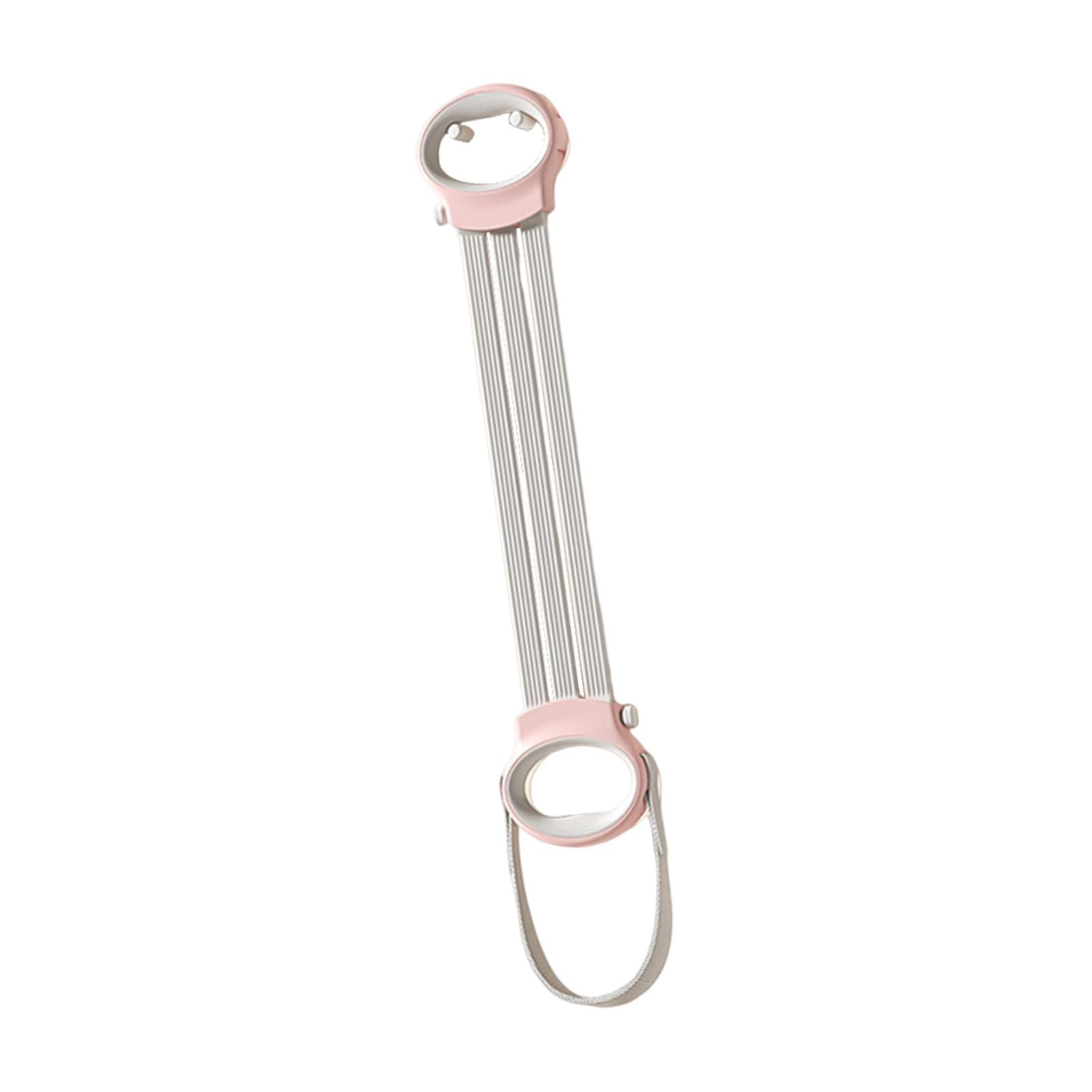 QccHieUs Resistance Band 3 Gears Adjustable, Handle Elastic Puller Rope, Gym Workout Back Pink