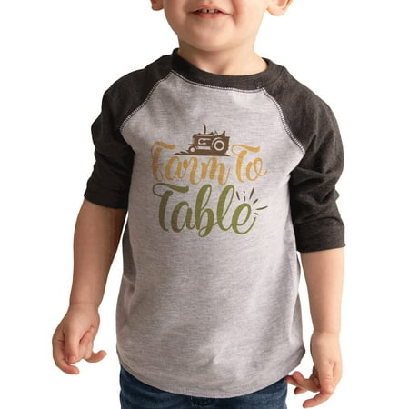 

7 ate 9 Apparel Kids Farm Life Shirts - Farm to Table Grey Shirt 4T