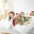thumbnail image 4 of Homewish Dreamy Xmas Tree Full Size Comforter Sets for Kids, Christmas Robin Animal Bedding Comforter Set, Winter Western Festival Reversible Bedding Sets, Lightweight Room Decor, 3 Pieces, 4 of 8