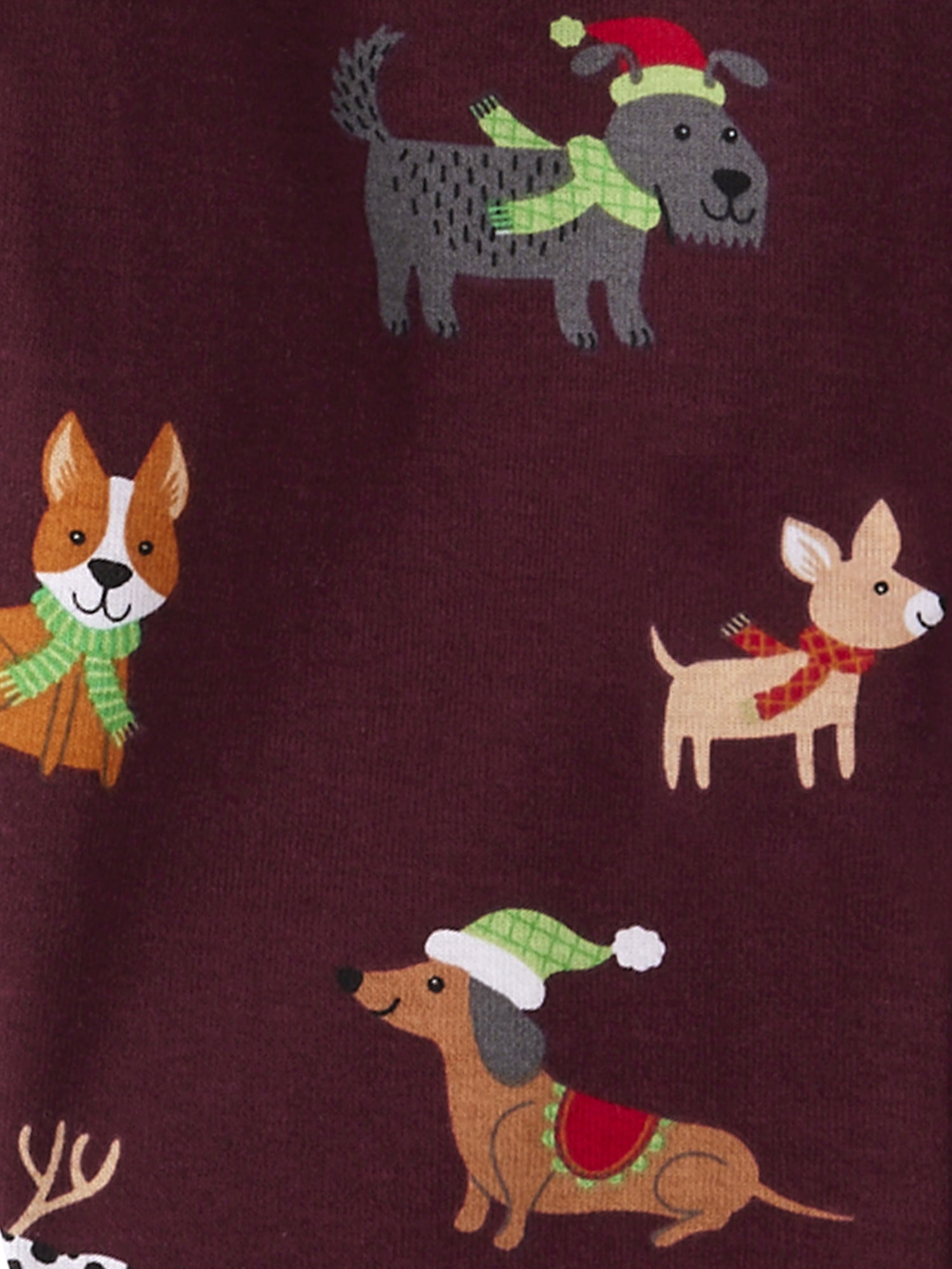 The Children's Place Kids Unisex Matching Family Holiday Dog Snug Fit Cotton Pajamas, Sizes 4-16
