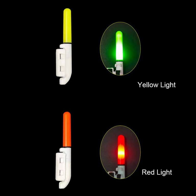 Useful Red/Yellow Dark 425 Battery Night Fishing Rod Tip Lightstick Glow  Stick Bite Alarm Fluorescent Light RED LIGHT -WITH 425 BATTERY 