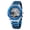 Blue Ribbon Blue Face, variant on Men's Octagonal Skeleton Automatic Mechanical Watch, Stainless Steel Bracelet Wristwatch