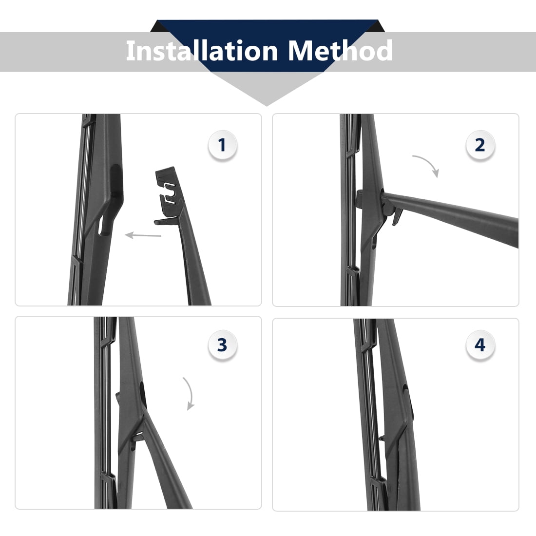 Unique Bargains Rear Wiper Blade Arm Set for Volvo V60 2015-2017 310mm 12inch