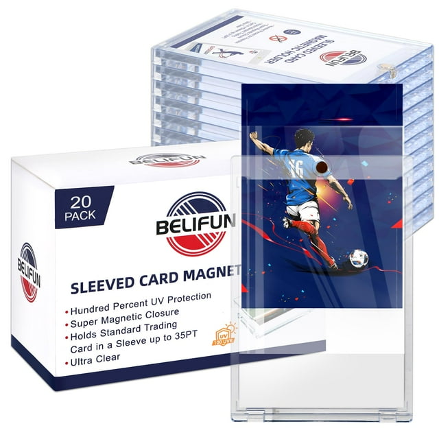 Tarjeteros magnéticos Belifun One Touch Sleeved-Card x20