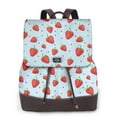 thumbnail image 1 of Disketp Strawberry Mochila de Cuero para Mujer, Bolso de Espalda Antirrobo con Estilo para Viaje, Trabajo y Uso Diario, 1 of 4