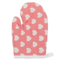 ELAYARD Childrens Oven Mitts for Kitchen Pink Cotton Heat Resistant 1Set