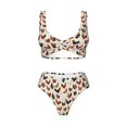 thumbnail image 4 of Daiia Roosters and Chickens Women's Bikini Set Two Piece Swimsuit High Waisted Bikini Adjustable Straps Bikini Perfect for Beach, Pool, and Summer Vacation-Medium, 4 of 9