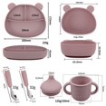thumbnail image 3 of 5/10 Pcs Silicone Baby Feeding Set Infant Dinnerware with Baby Suction Bowl Plate for Baby Spoons Fork Cups Toddler Bowls Dishes Kids Utensils Divided Plate Eating Supplies, 3 of 9