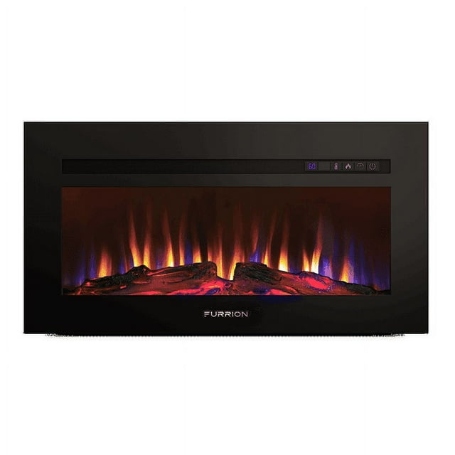 Furrion LLC Insert de Cheminée F36-18A Greystone; Cheminée Électrique avec Cristal; Longueur de Visualisation 36 Pouces; Montage Plug-In; Non Ventilé; 120 Volts; 6 Températures et 5 Réglages de Luminosité de Flamme; Noir