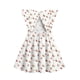 thumbnail image 1 of Vestido Arshiner para niña pequeña, estampado floral, manga con volantes, sin espalda, 4T, 1 of 7