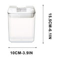 thumbnail image 2 of Airtight Plastic Food Storage Container with Sealed Buckle Lid - 1.5 Quart Rectangular Kitchen Jar for Grains, Rice, Pasta & Dry Goods - Clear Stackable Pantry Organizer - Dishwasher Safe Akmoler, 2 of 9