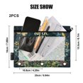 thumbnail image 3 of Dailycode 2 Pack Pencil Pouch for 3 Ring Binder Smooth Zipper Folders with Pockets Clear Window Pencil Case, Earth Day Wreath Bird, 3 of 6