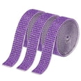 thumbnail image 1 of Unique Bargains 3Roll 1 Yard 8mm Self Adhesive Crystal Rhinestone Ribbon for Crafts Project, Purple, 1 of 5