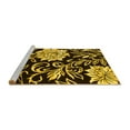 thumbnail image 2 of Ahgly Company Machine Washable Indoor Square Abstract Yellow Contemporary Area Rugs, 3' Square, 2 of 4