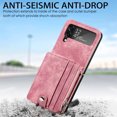 thumbnail image 4 of Galaxy Z Flip 4 Wallet Case with Card Holder【2 in 1 Detachable】【 Zipper Wallet】, Slim Fit Retro PU Leather Protective Flip Phone Cover for Samsung Galaxy Z Flip 4 5G 2022, 4 of 7