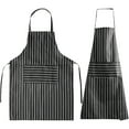 thumbnail image 1 of Shisuyan 2pcs Kitchen Apron with Pocket Oil Proof Cooking Apron Striped Kitchen Cooking Apron for Men Women, 1 of 8