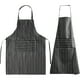 thumbnail image 1 of Delantal de cocina a rayas con bolsillo, resistente al aceite, para hombre y mujer, 2 unidades, 1 of 7
