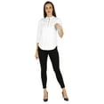 thumbnail image 5 of Inkmeso Stylish Mandarin Collar Top For Women Casual Solid Relaxed-Fit Zipper Front Tunic, 5 of 7