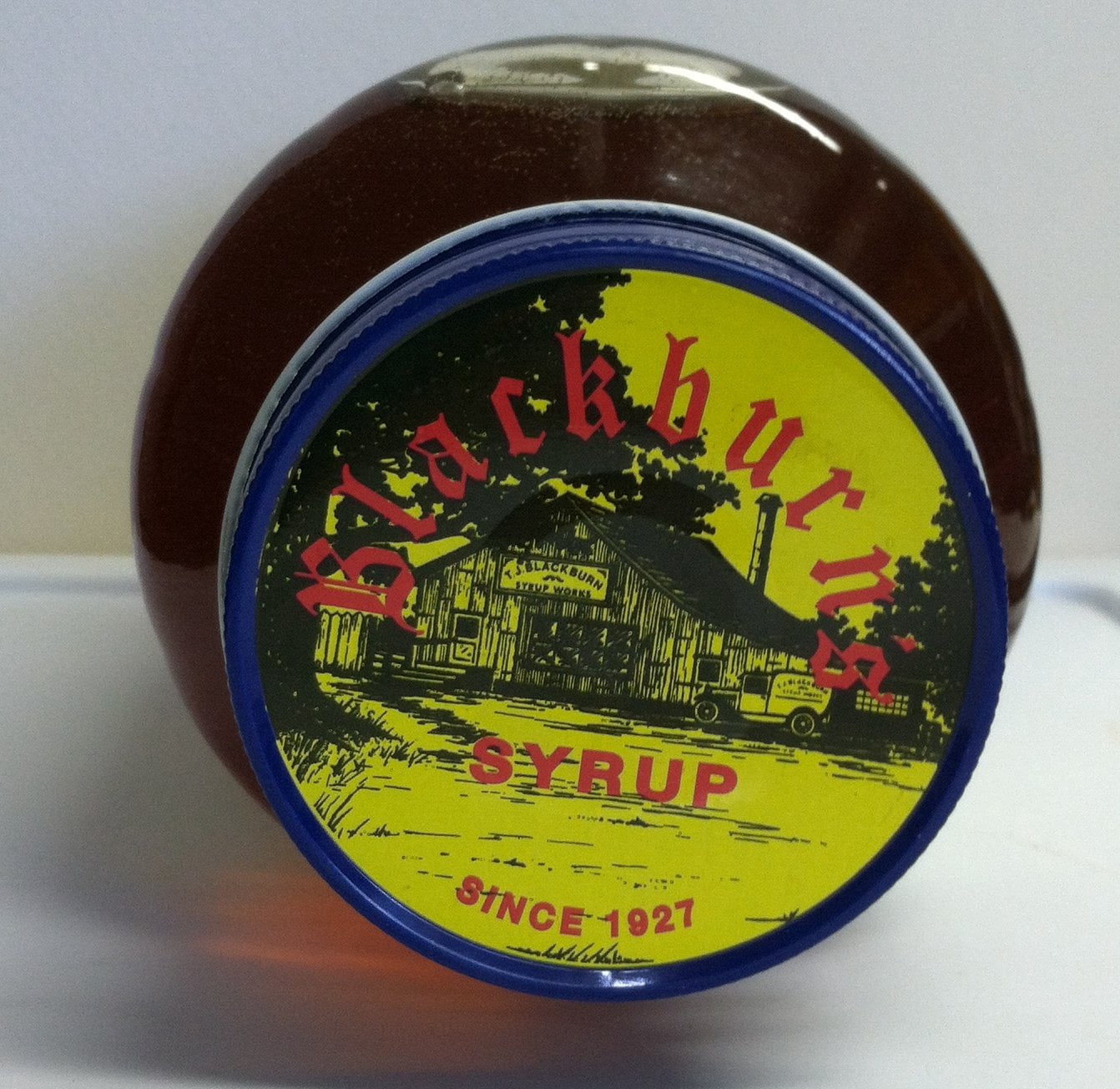 Blackburn-Made Syrup One Quart Eight Ounce Glass Container
