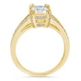 thumbnail image 2 of 2.45 ct Emerald Cut Real Genuine Natural Diamond VS1-VS2 J-K 18K Yellow Gold Promise Wedding Statement Engagement Designer Ring size 7.5, 2 of 7