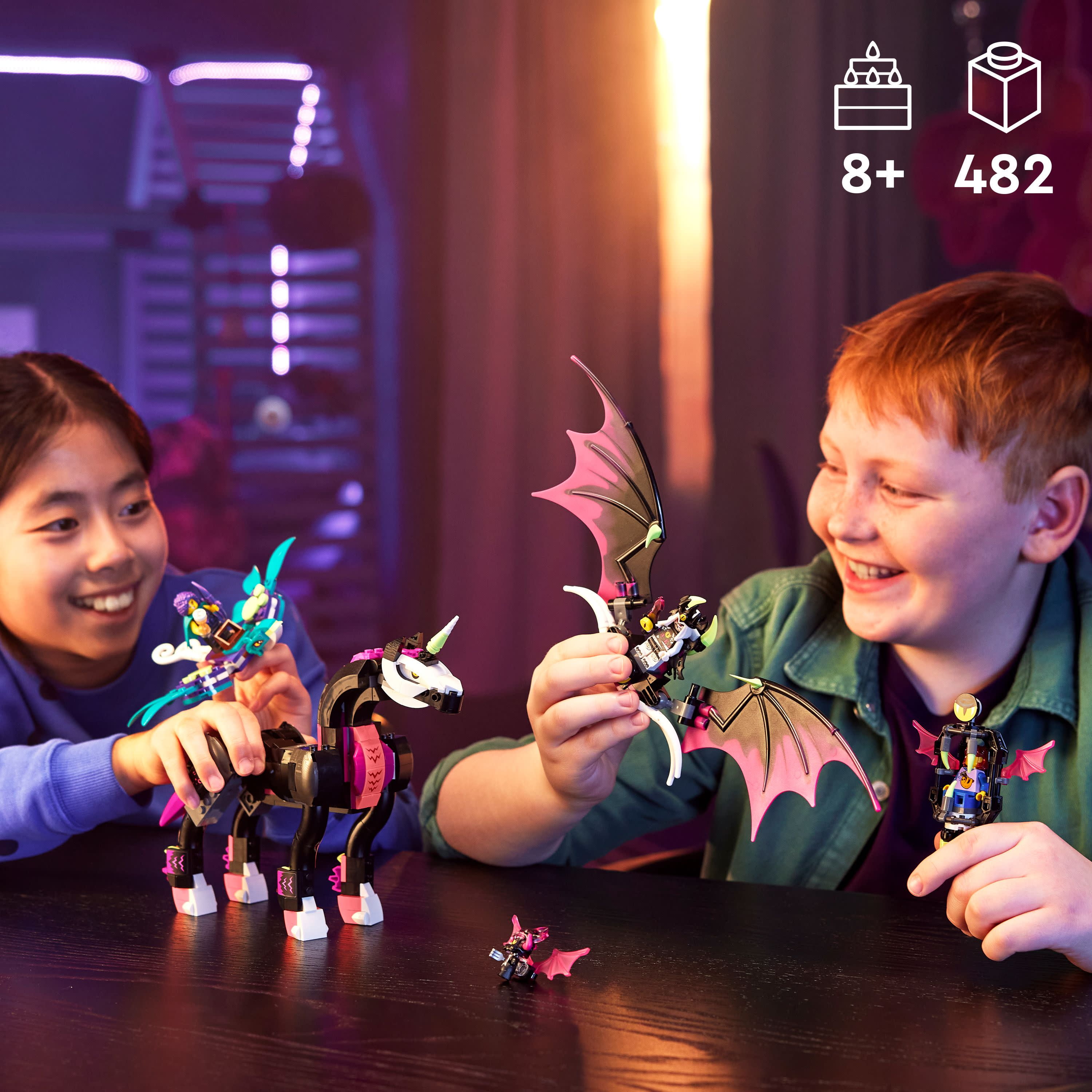 LEGO DREAMZzz Pegasus Flying Horse 71457 Building Toy Set, Fantasy Action Figure Creature, Comes with 3 Minifigures Including the Nightmare King, Unique Birthday Gift for Girls and Boys Ages 8+