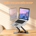 thumbnail image 2 of Soporte para Laptop, Base para Laptop Plegable de Acero al Carbono, Estable y Antideslizante, Con Organizador de Cables Magnéticos, para PC/Portátiles/Tabletas., 2 of 4