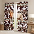 thumbnail image 2 of Castle Fairy Teens Adults Farmhouse Animal Horse Blackout Curtains Set of 2 (52x84 Each),Boho Aztec Window Curtains,Abstract Cow Print Curtains and Drapes,Luxury Bedroom Decor, 2 of 6