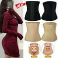 thumbnail image 2 of Lady Slim Latex Waist Trainer Body Shaper Corset Body Shaper Girdle Trimmer with Steel Bones Extender Banquet Housework Office, 2 of 8