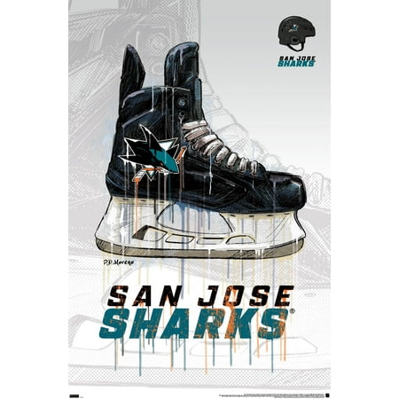 NHL San Jose Sharks - Drip Skate 21 Wall Poster, 22.375" x 34"
