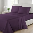 thumbnail image 4 of Elegant Comfort Twin/Twin XL Bed Sheet Set, Deep Pocket Cooling Microfiber Sheets, Purple, 4 of 7