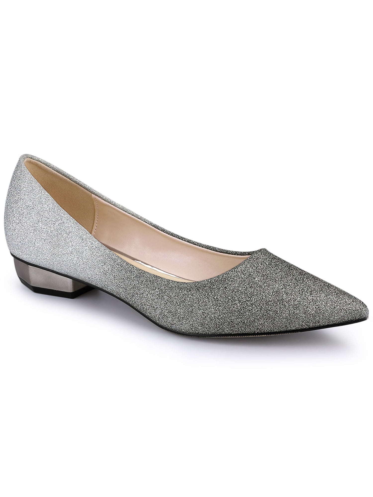 sparkly pointed flats