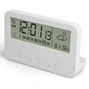 Digital Alarm Clocks for Bedrooms, EEEkit LCD Display Dimmable Clock Desk Table Electronic Clock with Snooze Function, Nightlight, 12/24H and Snooze for Home Office (White/Green)