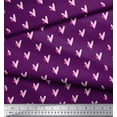 thumbnail image 2 of Soimoi Purple Moss Georgette Fabric Pink Heart Print Fabric by the Yard 42 Inch Wide, 2 of 3