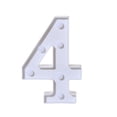 thumbnail image 2 of Agiferg Alphabet LED Digital Lights Light Up White Plastic Digital Standing Hanging 4, 2 of 2