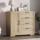thumbnail image 3 of Qinaqin 43.3-Inch Armoire cm de Anchoardrobe Closet Multifunctional Madera Almacenamiento Gabinete para Dormitorio con 4 Cajones y Alturaanging Rod en Natural Oak Finish, 3 of 7