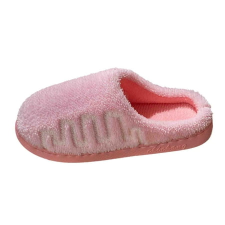 

Qufokar Flip Flops Women Bear Slippers Women Size 8 Winter Couples Ladies Warm Home Baotou Plush Soft Bottom Comfortable Solid Color Flat Cotton Slippers