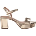 thumbnail image 6 of Bandolino Womens Pennie 3 Block Heel Ankle Strap Platform Heels, 6 of 7
