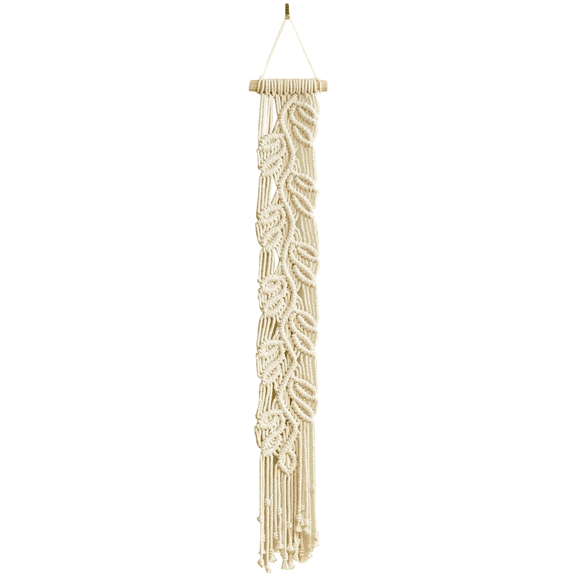 Hand Woven Cotton Rope Leaf Tapestry Wall Hanging Decor for Living Room