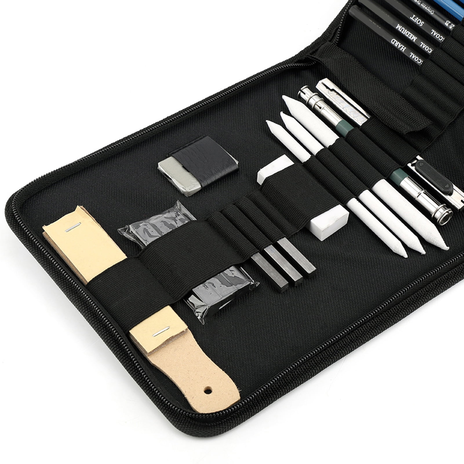 Nieyigj 32pcs Professional Sketching and Drawing Pencil Set, Deluxe Art Supplies Kit with Graphite Charcoal Pencils and Carry Case for Artists Beginners (9.45 x 8.07 inches / 24 x 20.5 cm)