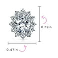 thumbnail image 4 of Bling Jewelry Womens Classic Cubic Zirconia CZ Halo Crown Oval Stud Clip On Earrings Non Pierced Ears, 4 of 6