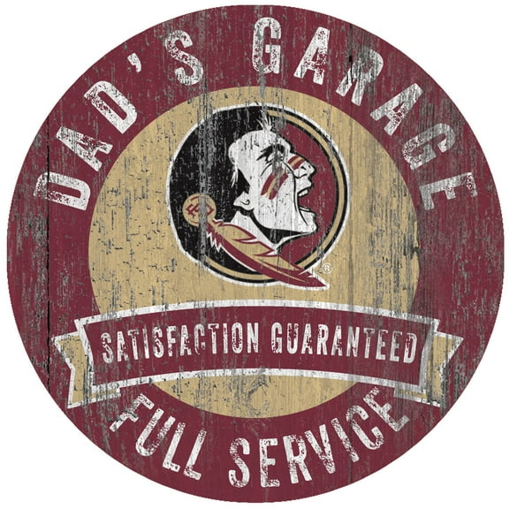 Florida State Seminoles 12" x 12" Dad's Garage Sign