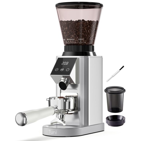 Molinillo de café Tuni G1 con rebabas cónicas, 48 ajustes de molienda, 250 g
