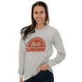 thumbnail image 4 of Hello Sunshine Positive Vibes Beachy Women's Long Sleeve T Shirt Brisco Brands S, 4 of 6