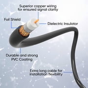 onn Outdoor TV Antenna with Mounting Pole, 85-mile Range (Reception Varies by Location), Supports HDTV & 4K UHD